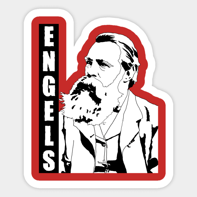 Friedrich Engels Sticker by WellRed